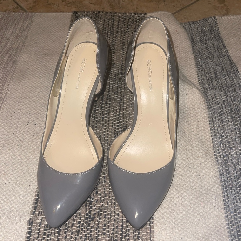 BCBGeneration patent leather Gray Pumps